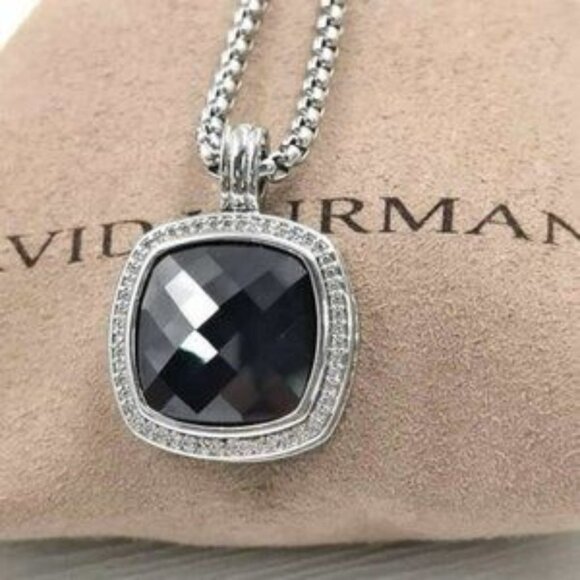 David Yurman Black Onyx Pendant Necklace - Picture 1 of 7